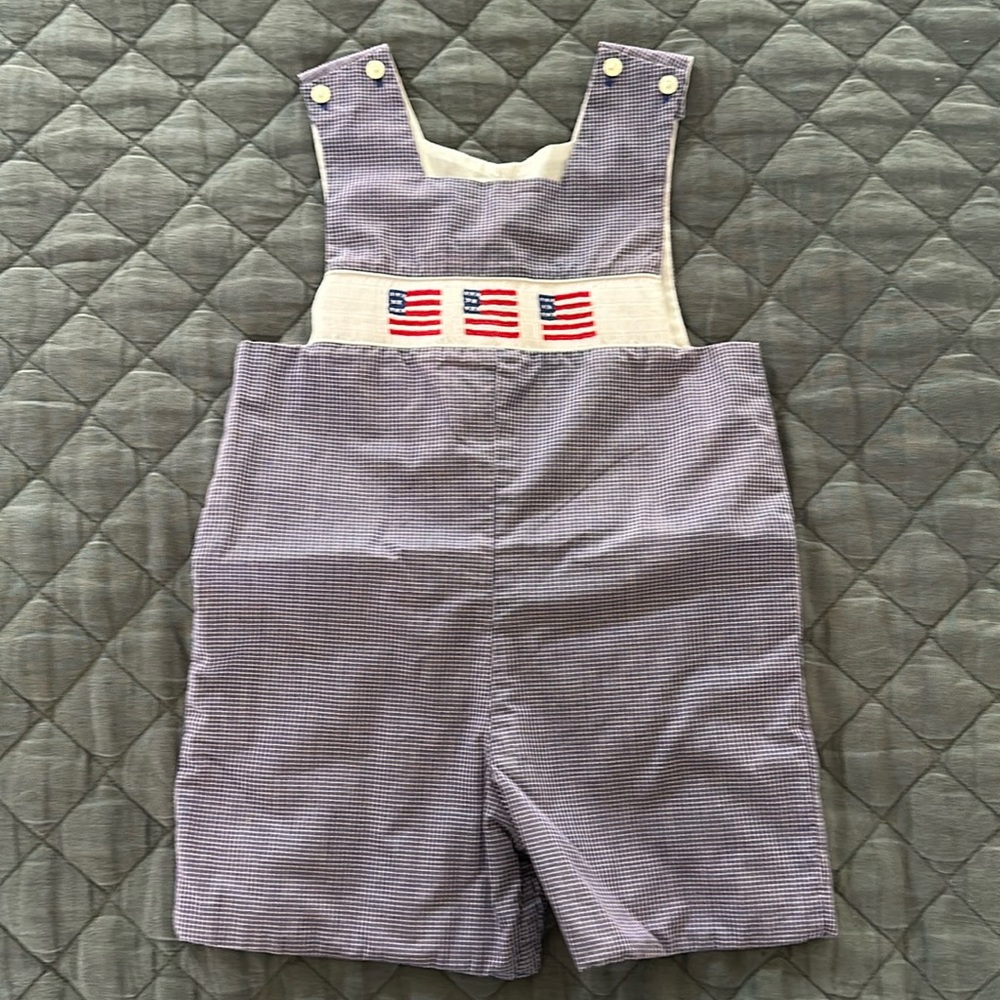 CWD 4T Smocked red white and blue John John